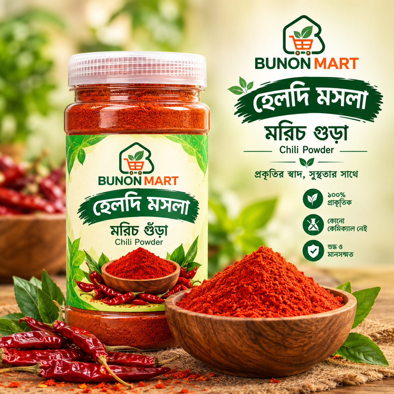 মরিচের গুঁড়া ৫০০ গ্রাম